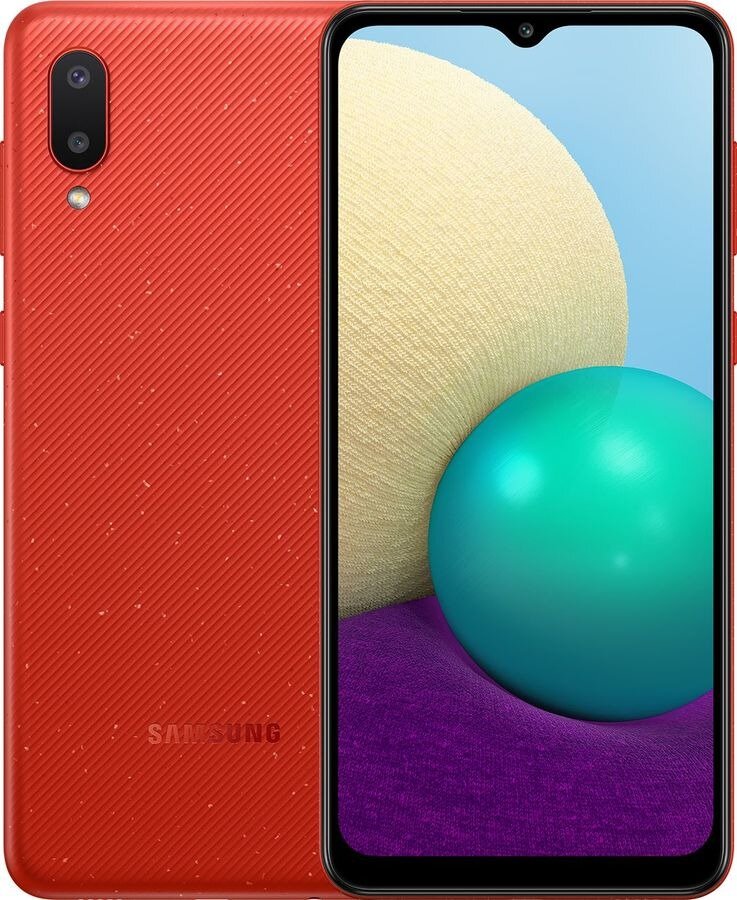 Смартфон Samsung SM-A022 Galaxy A02 32Gb 2Gb, красный