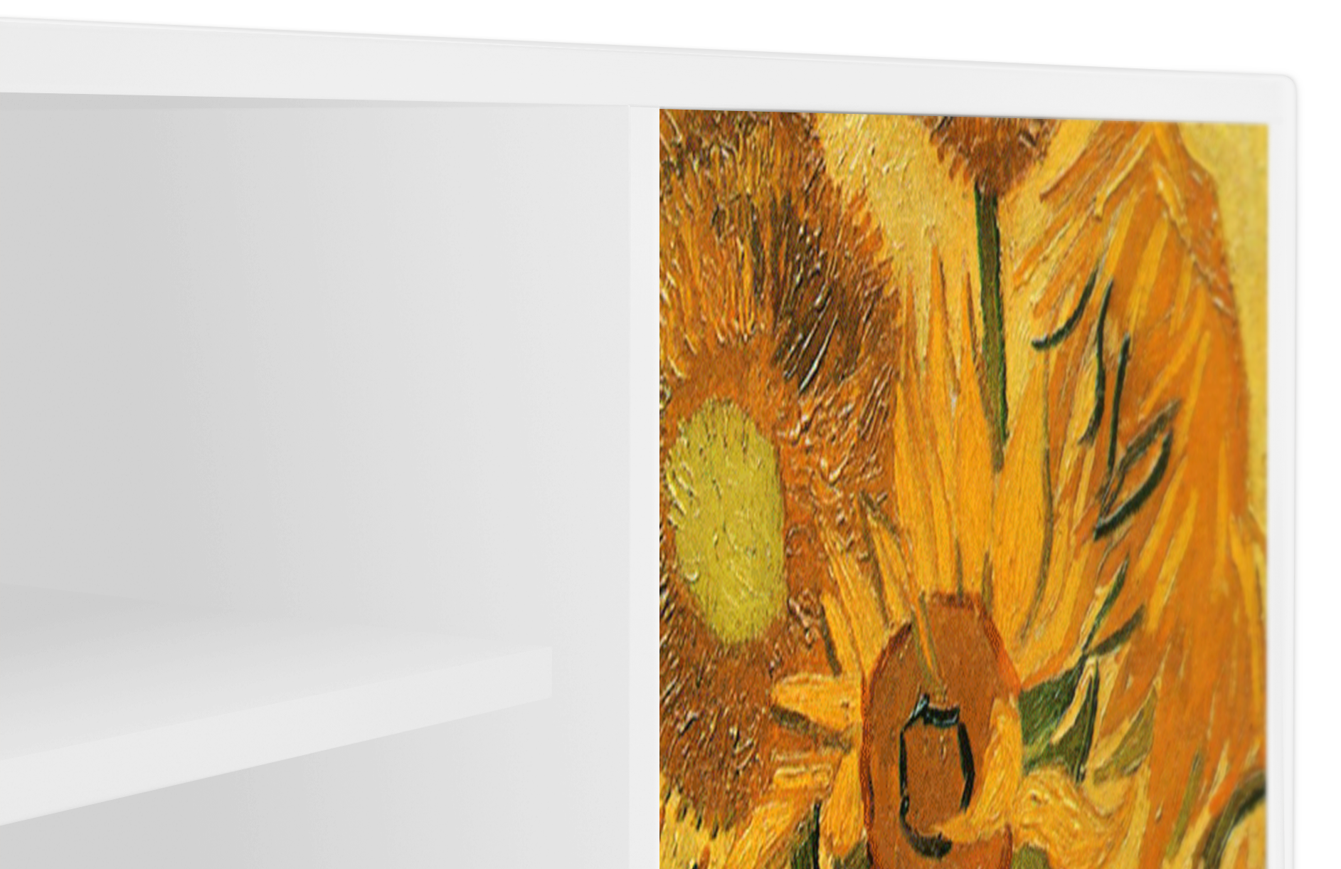 ТВ-Тумба - STORYZ - T2 Sunflowers by Vincent Van Gogh, 170 x 69 x 48 см, Белый - фотография № 5