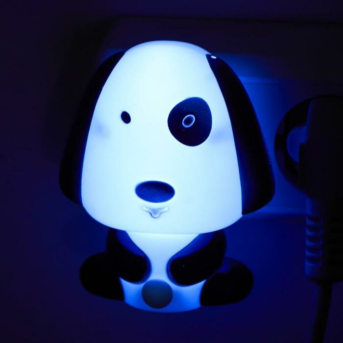 Настенные Уютель Ночник светодиодный Собака 4х0,25Вт LED черный - фотография № 4