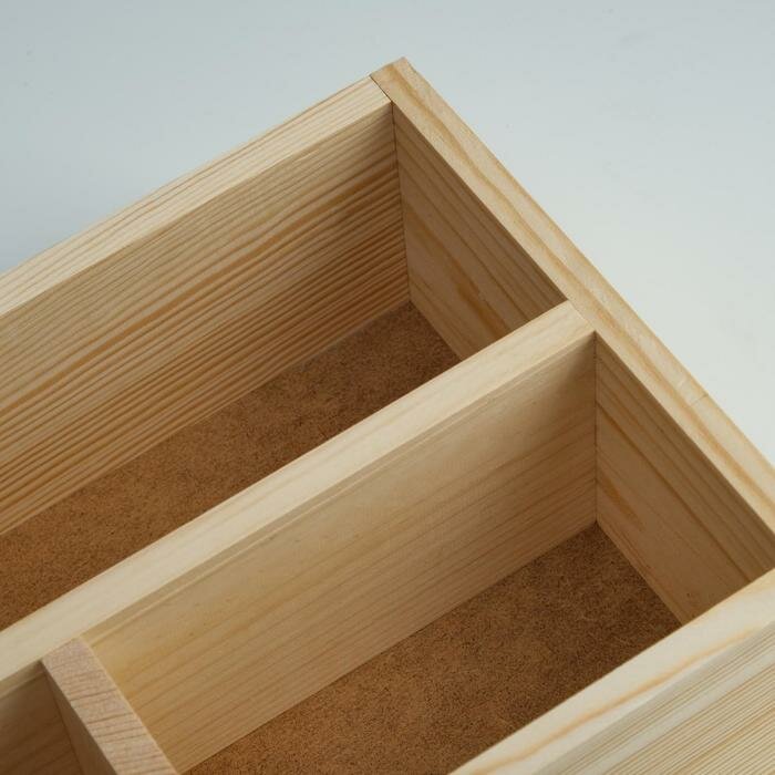 Ящик деревянный 34.5×20.5×10 см подарочный комодик, натуральный - фотография № 4