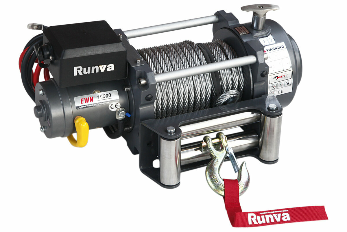 Лебедка Runva EWN 15000 U, 6810 кг, 24V, стальной трос