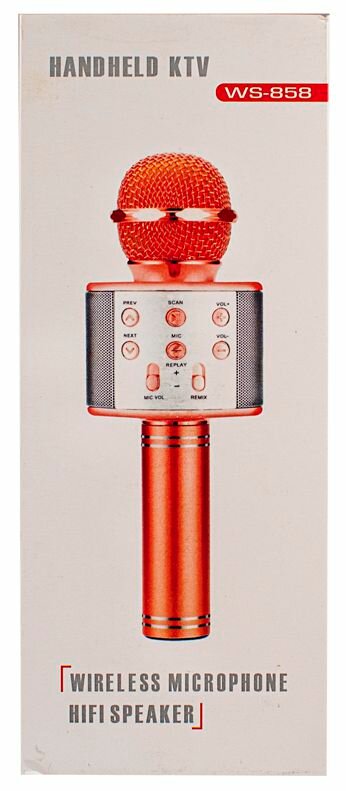 Микрофон для караоке беспроводной со встроенной колонкой в ассортименте (Bluetooth / AUX / USB)
