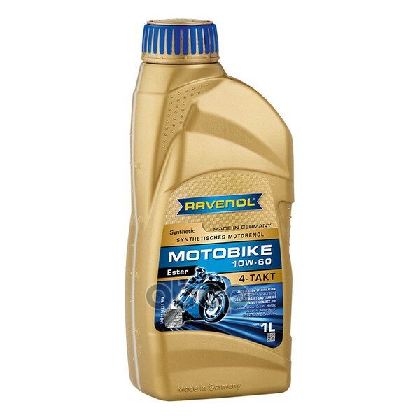 Моторное Масло Ravenol Motobike 4-T Ester Sae 10W-60 (1Л) New Ravenol арт. 117110400101999