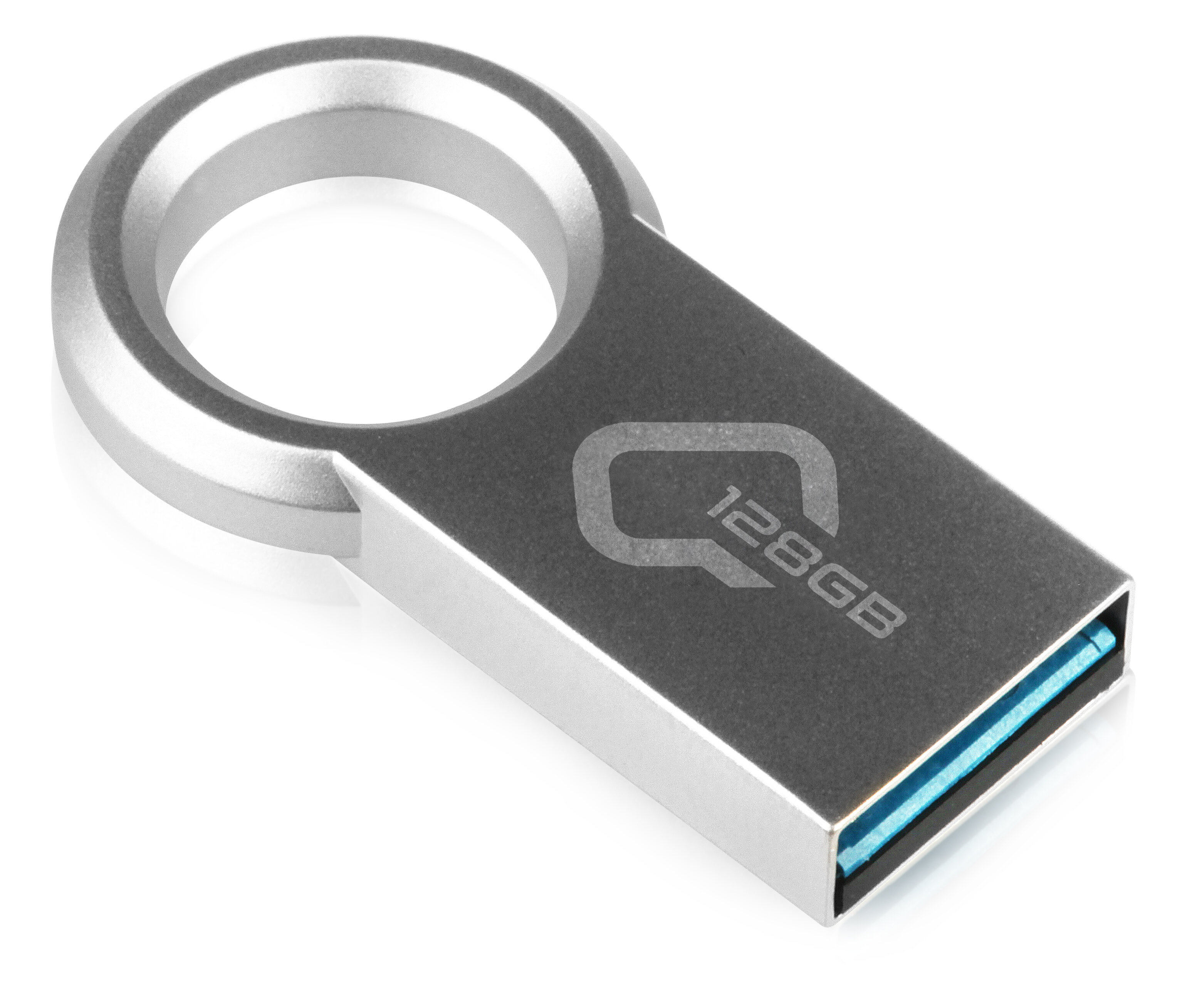 Флешка Qumo Ring 128Gb, USB 3.0, Серый QM128GUD3-Ring