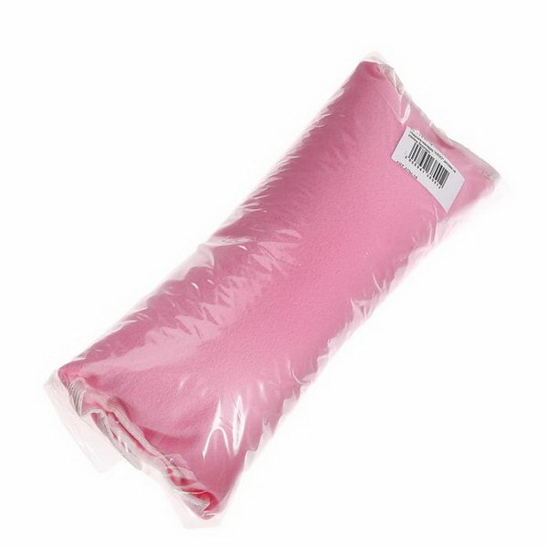 Подушка - накладка детская на ремень безопасности розовая 29х11х9