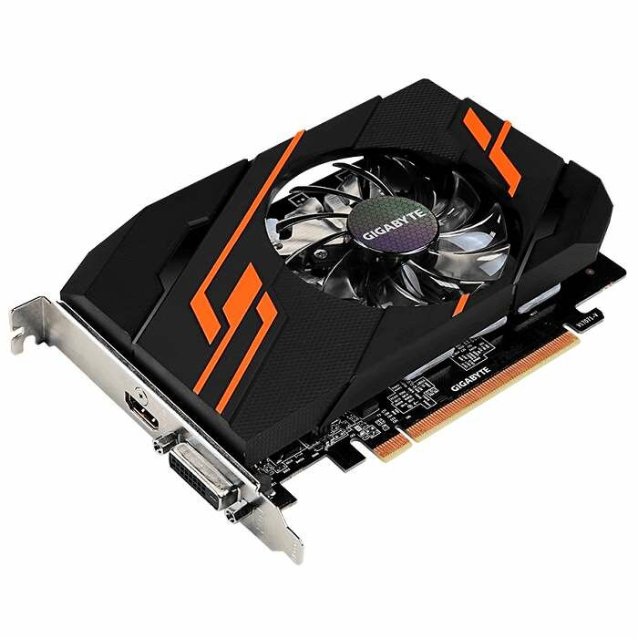 Gigabyte GV-N1030OC-2GI//GeForce GT 1030 1290Mhz PCI-E 3.0 2048Mb 6008Mhz 64 bit DVI HDMI HDCP OC