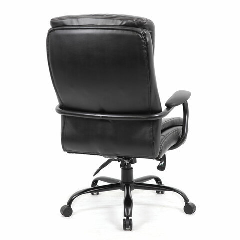 Кресло руководителя BRABIX PREMIUM Heavy Duty HD-004, нагрузка до 200 кг, экокожа, черное. - фотография № 4