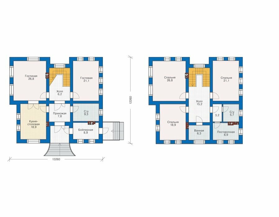 Проект дома Plans-54-50 (205 кв.м, газобетон) - фотография № 2