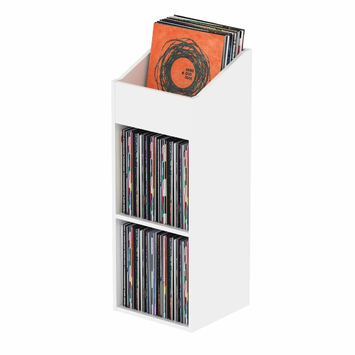 Glorious Record Rack 330 White стойка для виниловых пластинок, вместимость до 330 шт, цвет белый