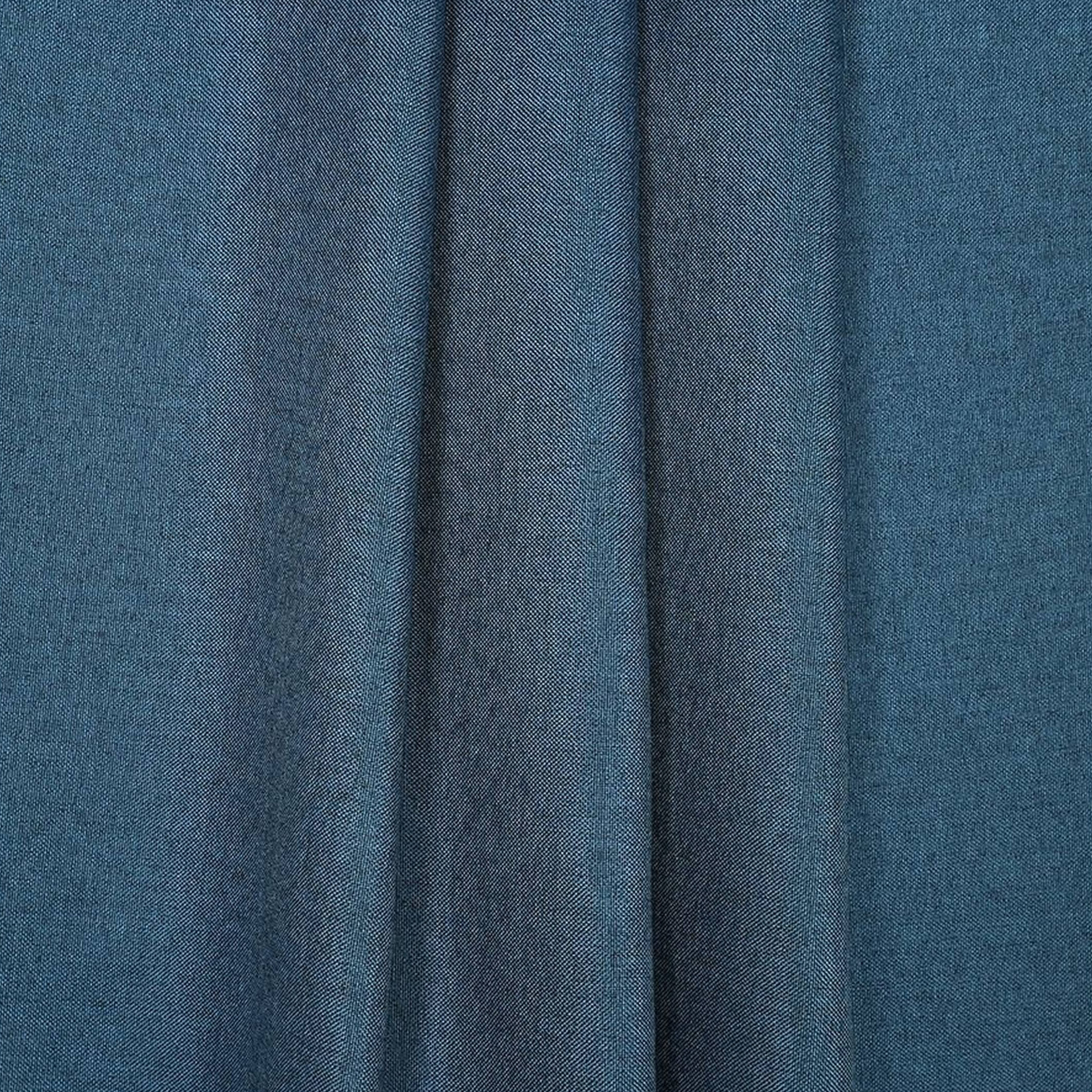 Ткань портьерная 91063 лен блэкаут 280 см синяя