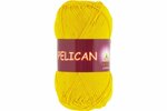 Пряжа Vita Pelican (Пеликан) 3998 желтый 100% хлопок двойной мерсеризации 50г 330м 1 шт - изображение