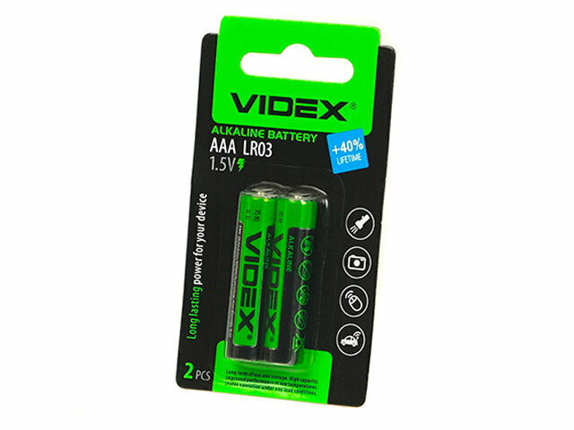 Батарейка AAA - Videx LR3 VID-LR3-2SmB (2 штуки)