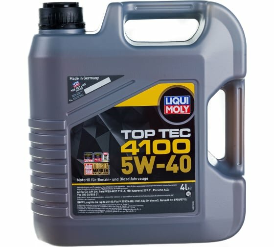 НС-синтетическое моторное масло LIQUI MOLY Top Tec 4100 5W-40 4л 7547 LiquiMoly