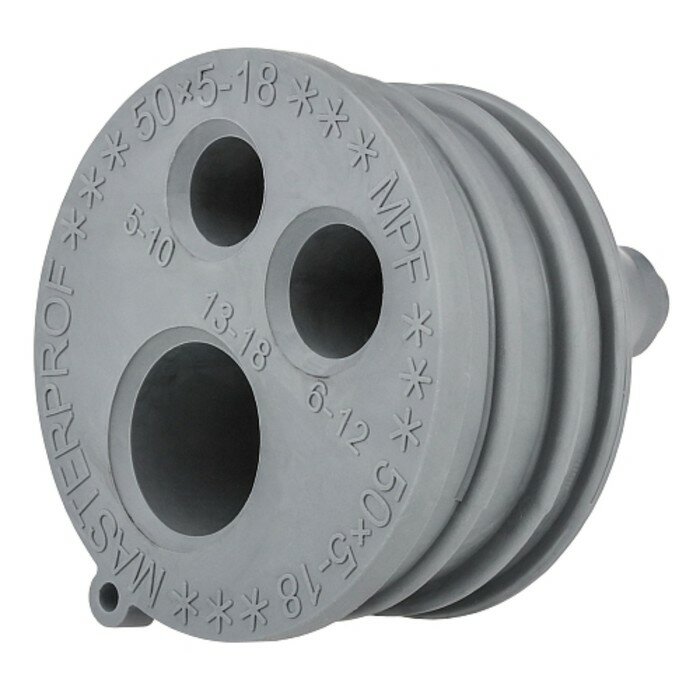 фото Манжета дренажная MasterProf ИС.131886, d=50 х 5-18 мм, ТЭП, серая