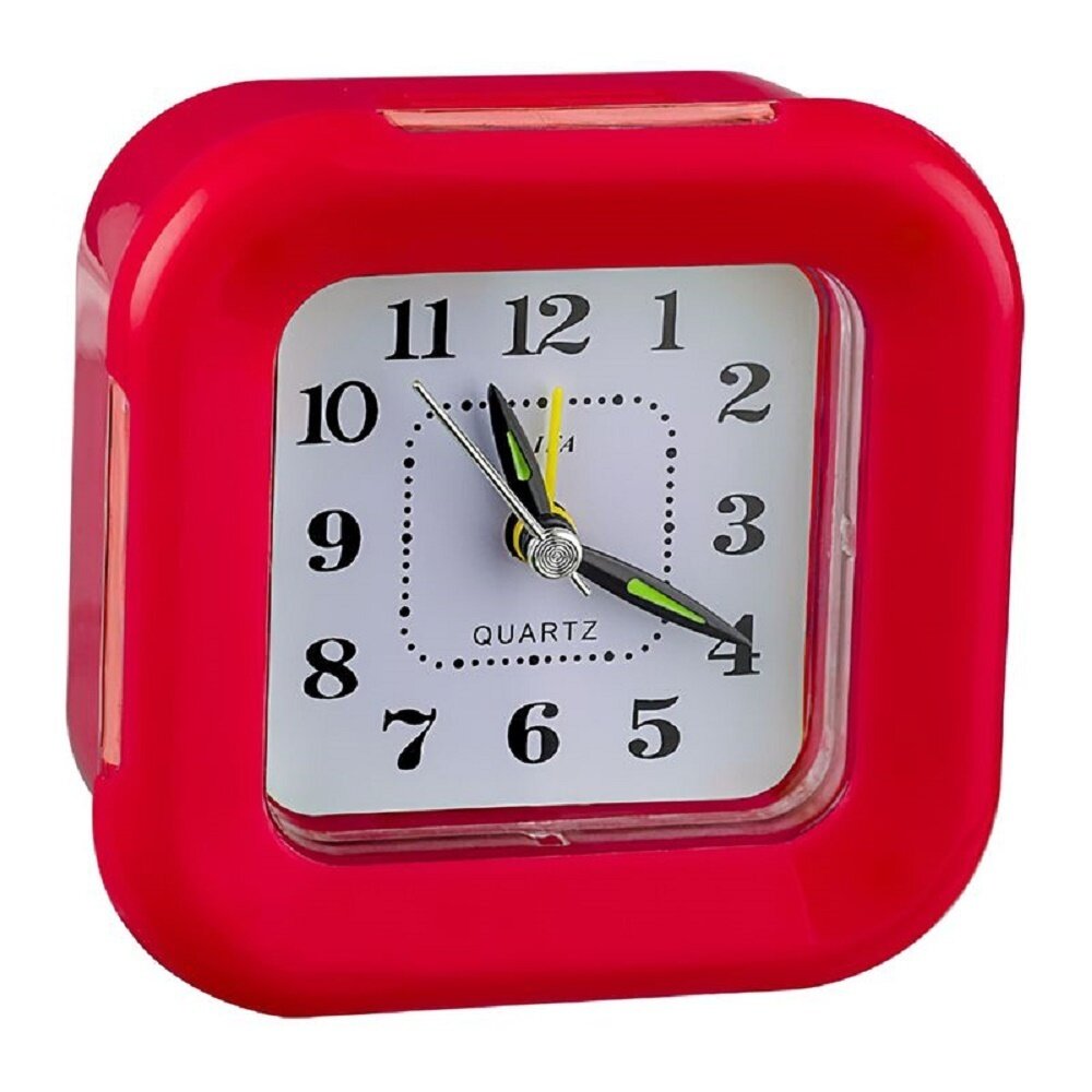 Настольные часы Perfeo Quartz часы-будильник "PF-TC-003" квадратные 95х95 см подсветка красные