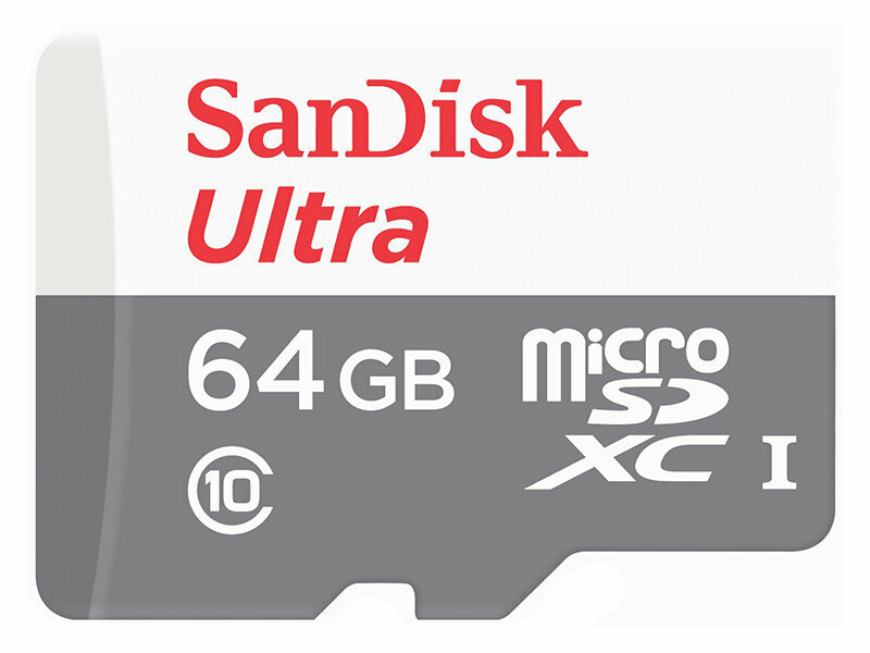 Карта памяти 64Gb - SanDisk Micro Secure Digital XC UHS-I SDSQUNR-064G-GN3MN