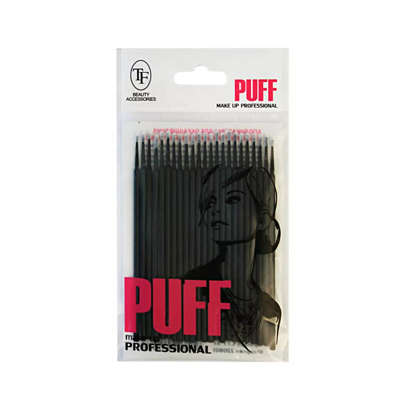 фото Аппликаторы для окрашивания и ламинирования бровей и ресниц TF Cosmetics Puff Make Up Professional 20 шт