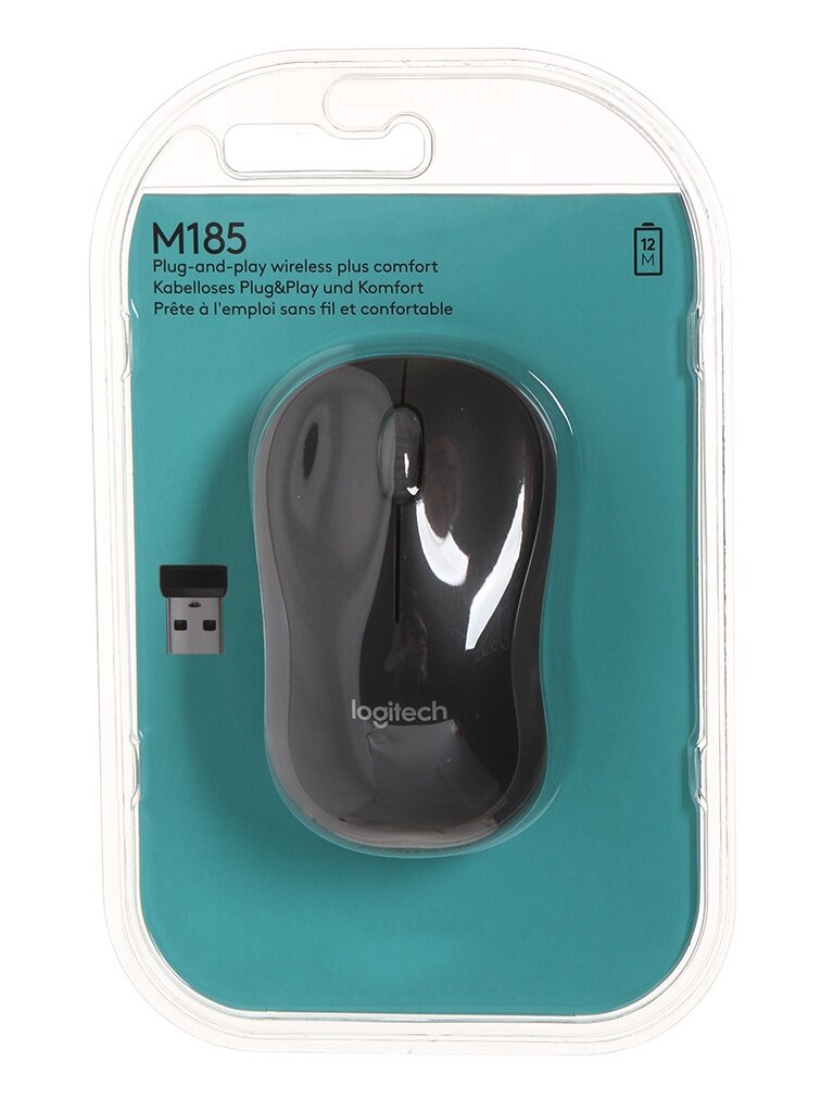 Мышь Logitech M185 Dark-Grey 910-002238