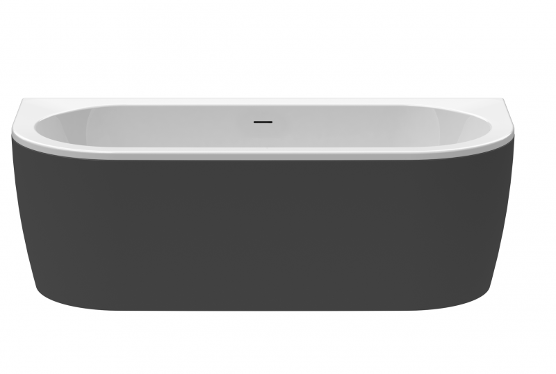 Ванна акриловая CEZARES SLIM WALL-180-80-60-NERO