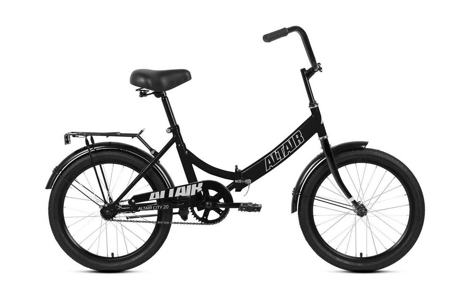Складной велосипед Altair City 20, год 2022, ростовка 14, цвет Черный-Серебристый