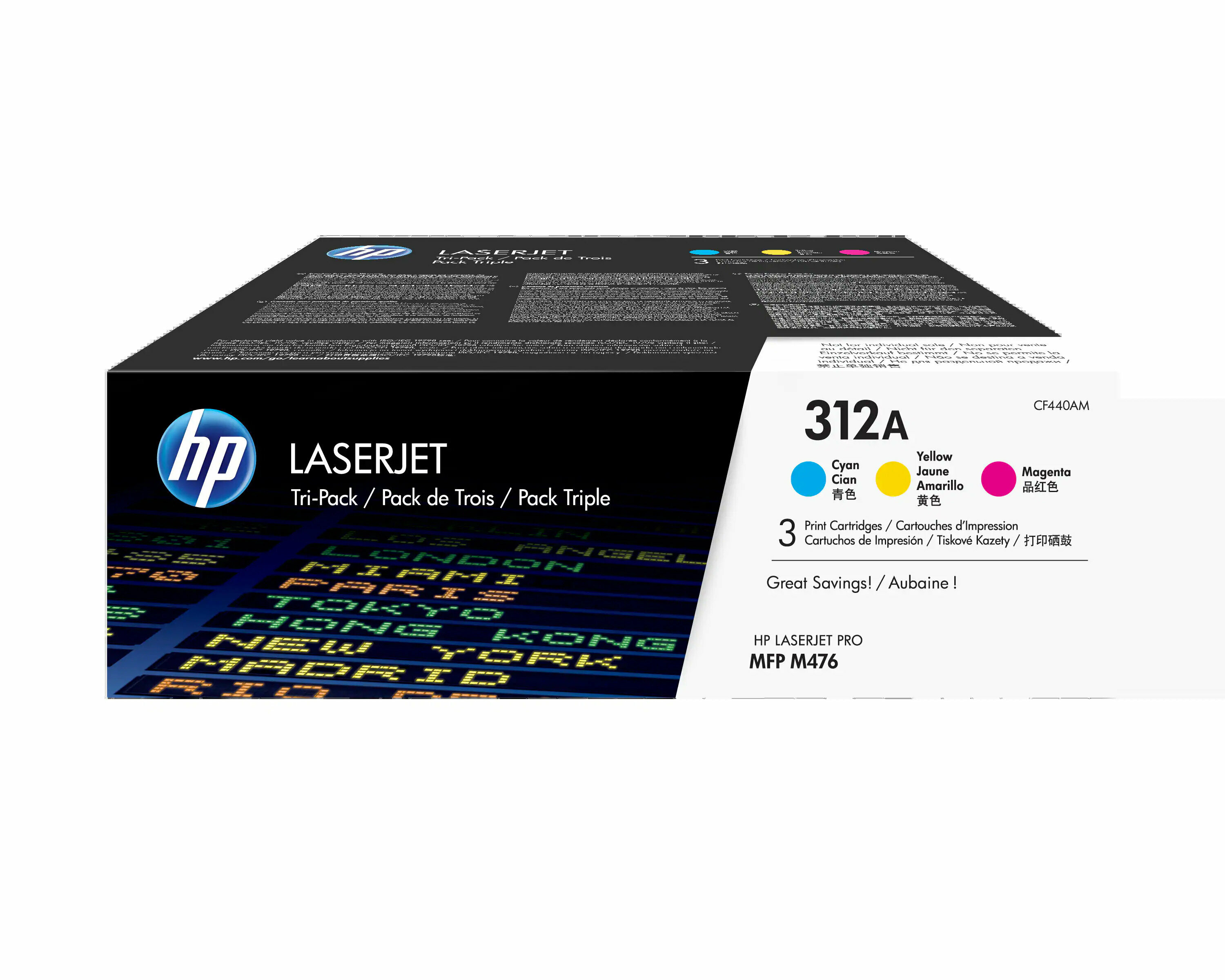 Картридж для печати HP Картридж HP 312A CF440AM вид печати лазерный, цвет Голубой,Желтый,Пурпурный, емкость