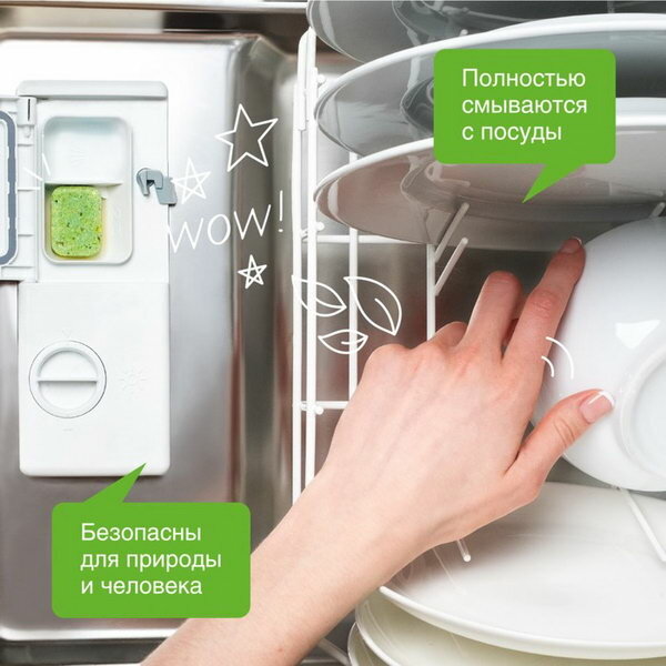 Таблетки для посудомоечных машин бесфосфатные, 55 шт - фотография № 5