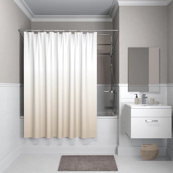 фото Штора д/ванны тканевая Basic 02 (IDDIS) 200*180, 100% Полиэстер P=100 г/м2