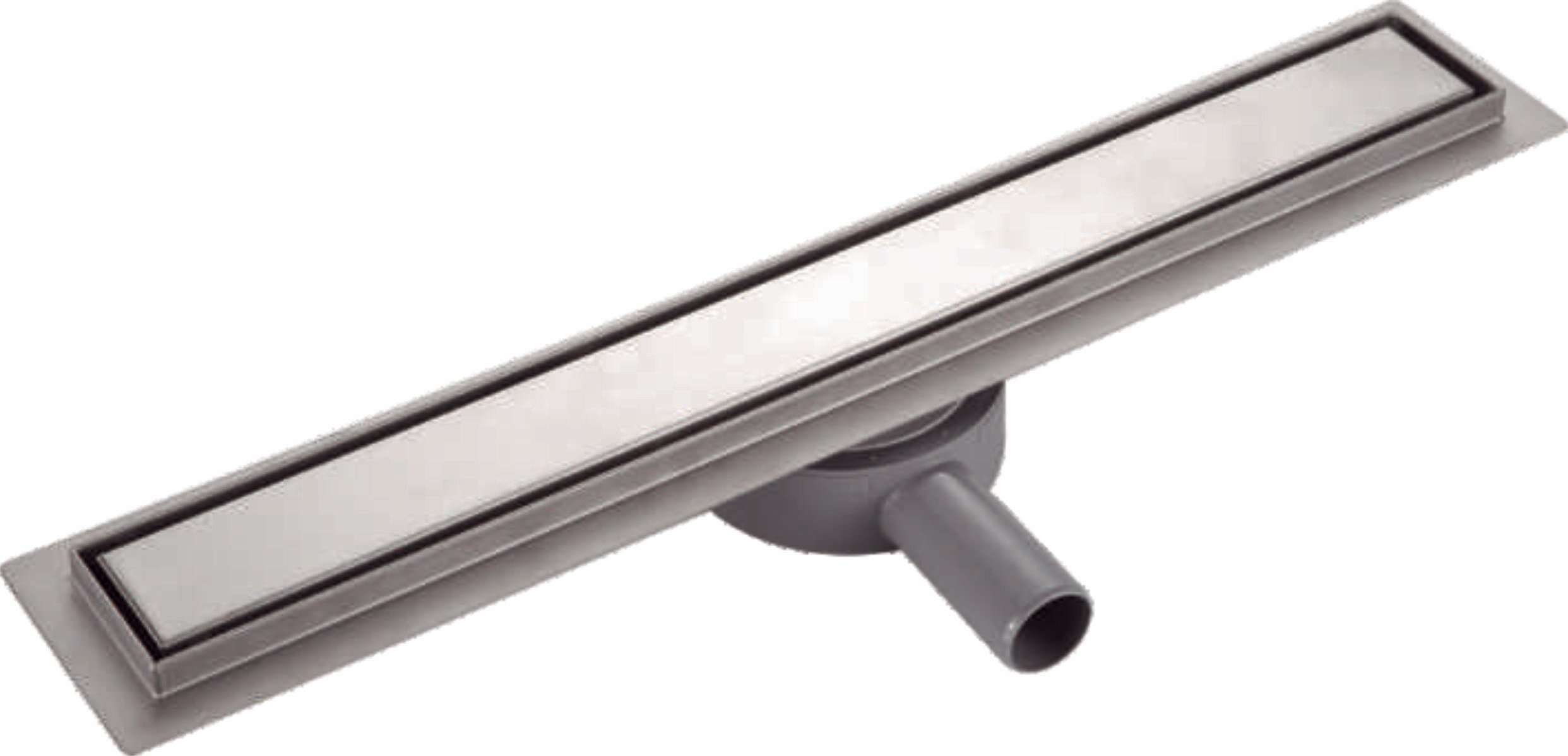 фото Трап напольный (лоток) под плитку с горизонтальным выпуском из нержавеющей стали HAIBA 300mm*70mm