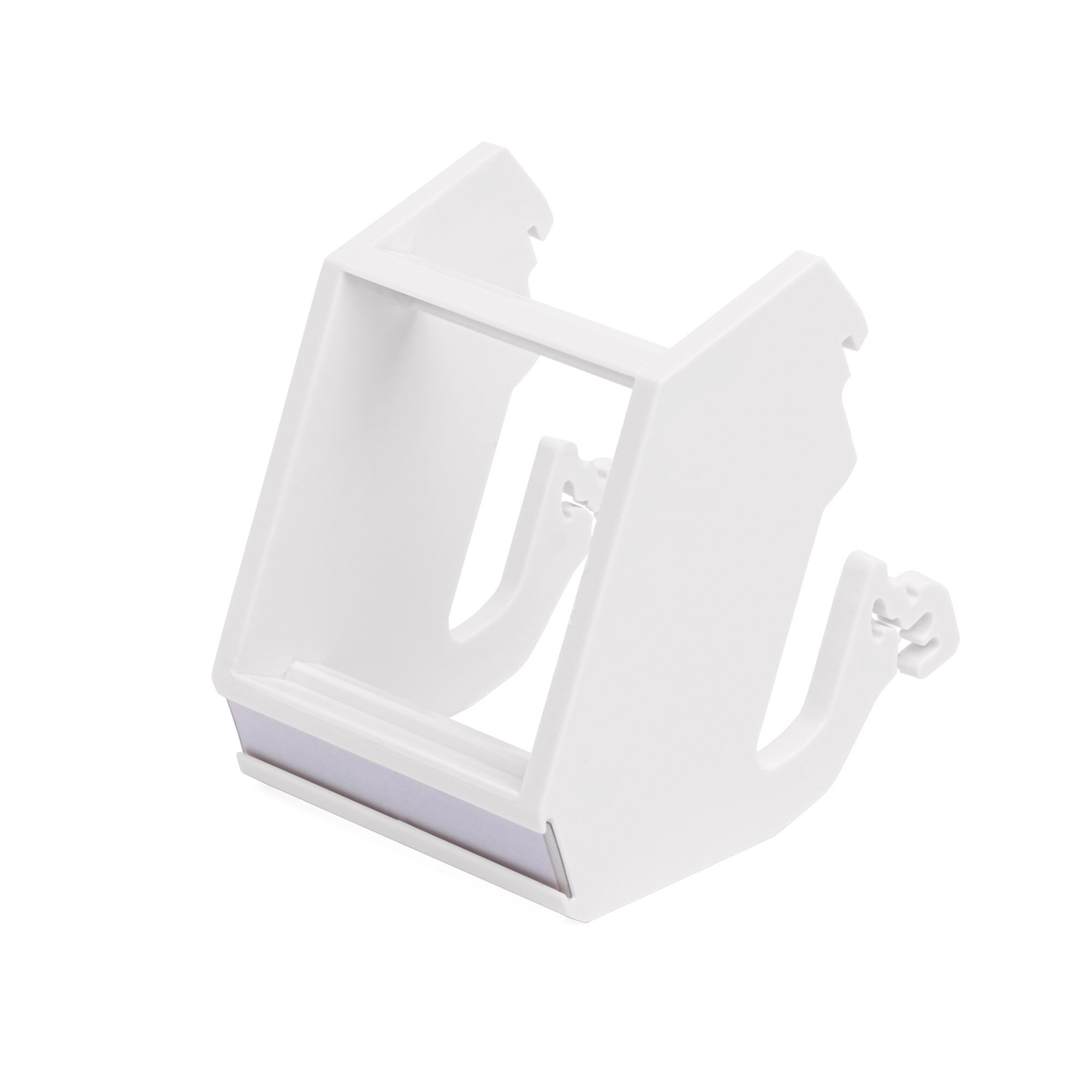 фото Рамка на DIN-рейку для установки вставок и электромодулей 45х45, белая Lanmaster LAN-DRF-45x45-WH