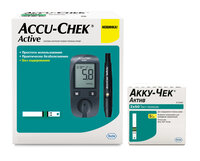 Глюкометр Акку-Чек Актив (Accu-Chek Active) + тест-полоски Акку-Чек Актив (100 шт. в уп.)