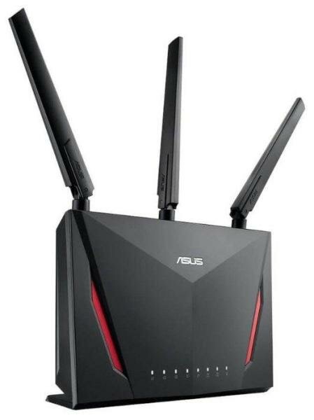 Беспроводной маршрутизатор ASUS RT-AC86U 802.11abgnac 2917Mbps 2.4 ГГц 5 ГГц 4xLAN USB черный