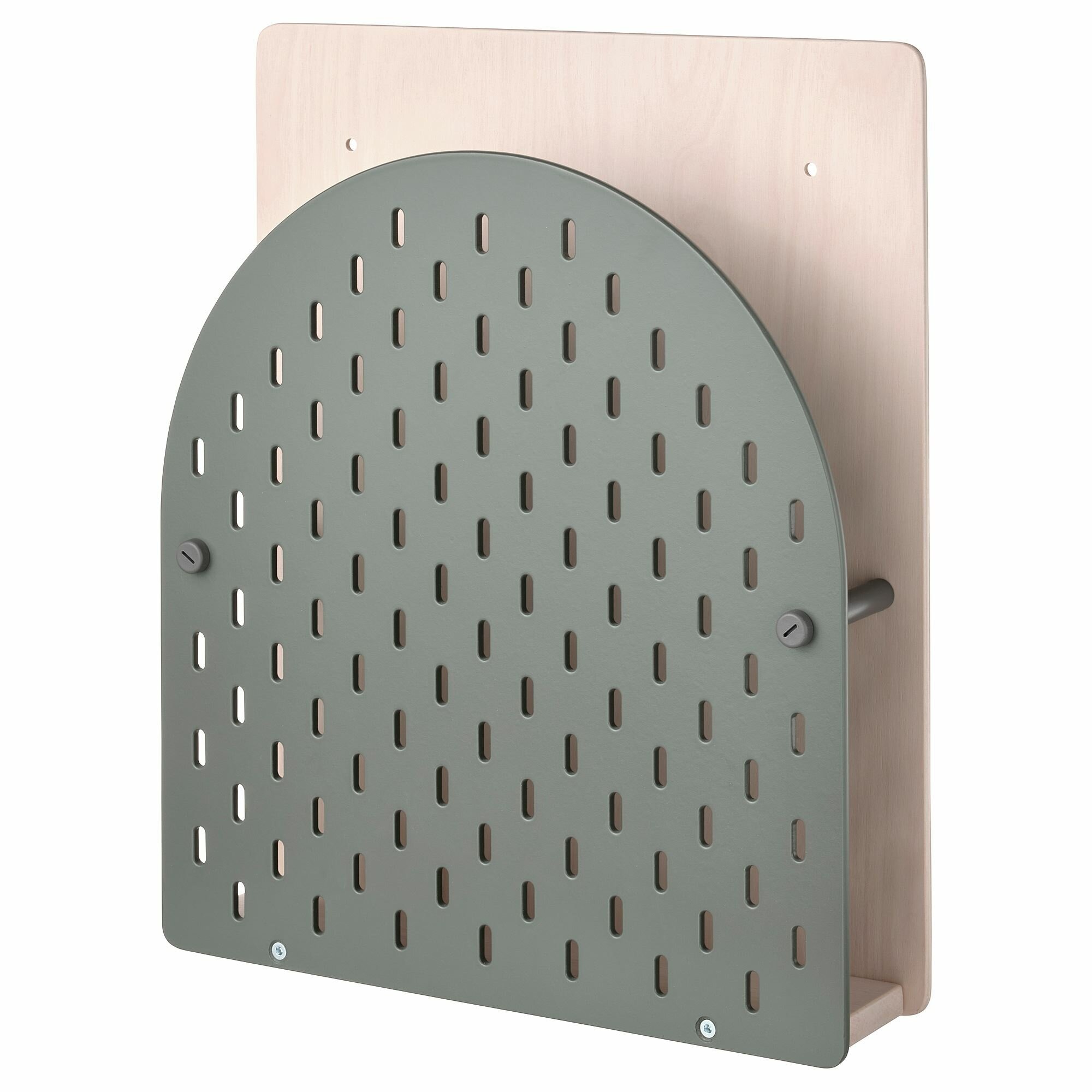 фото IKEA / икея VATTENKAR, ваттенкар, полка настенная, зеленое дерево, 8x38x32 см