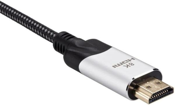 Кабель-адаптер VCOM .8M USB 3.1 Type-Cm/HDMI A(m) 8K/30Hz, 1.8m, aluminium shell - фото №2