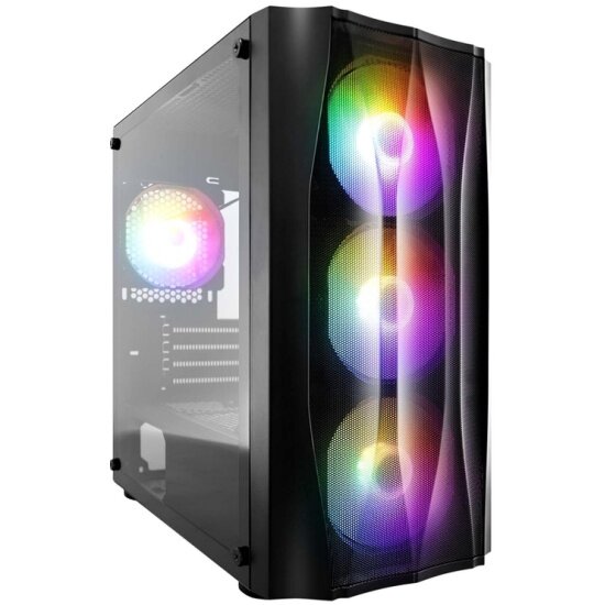 Корпус 1STPLAYER FIREBASE X3-M Black mATX X3-M-BK-4F1