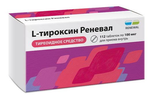 Л-тироксин реневал ТАБ.100МКГ №112
