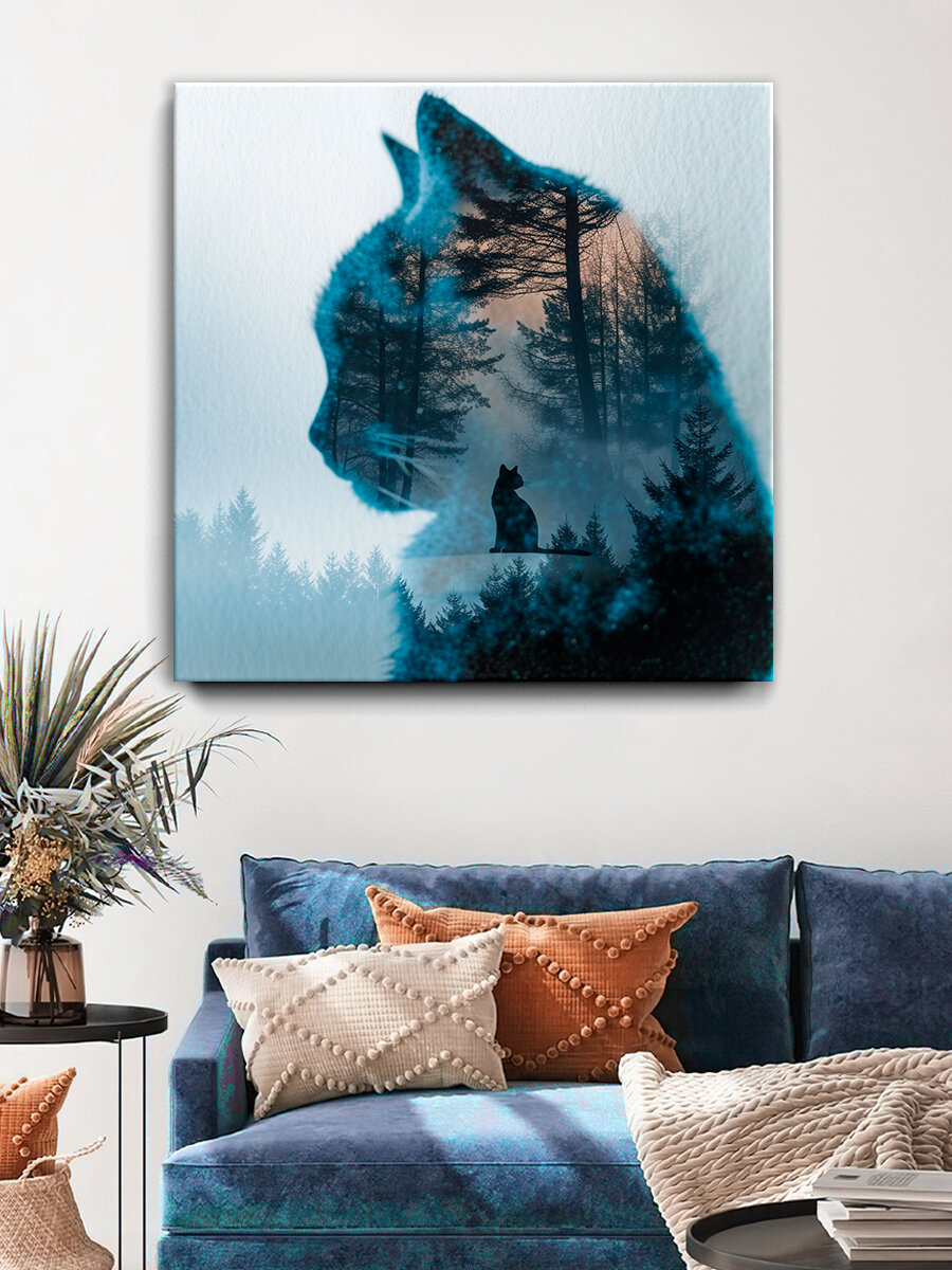 Картина на холсте "Таинственный лес" 60х60 см