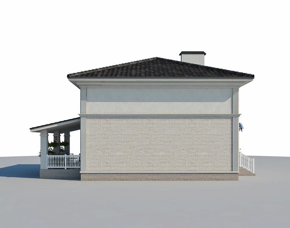 (147м2, 10х10м) Готовый проект двухэтажного дома из газобетона с чердаком и террасой - AS-2080 - фотография № 7