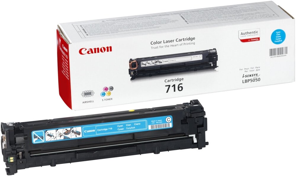 Картридж для печати Canon Картридж Canon 716 1979B002 вид печати лазерный, цвет Голубой, емкость