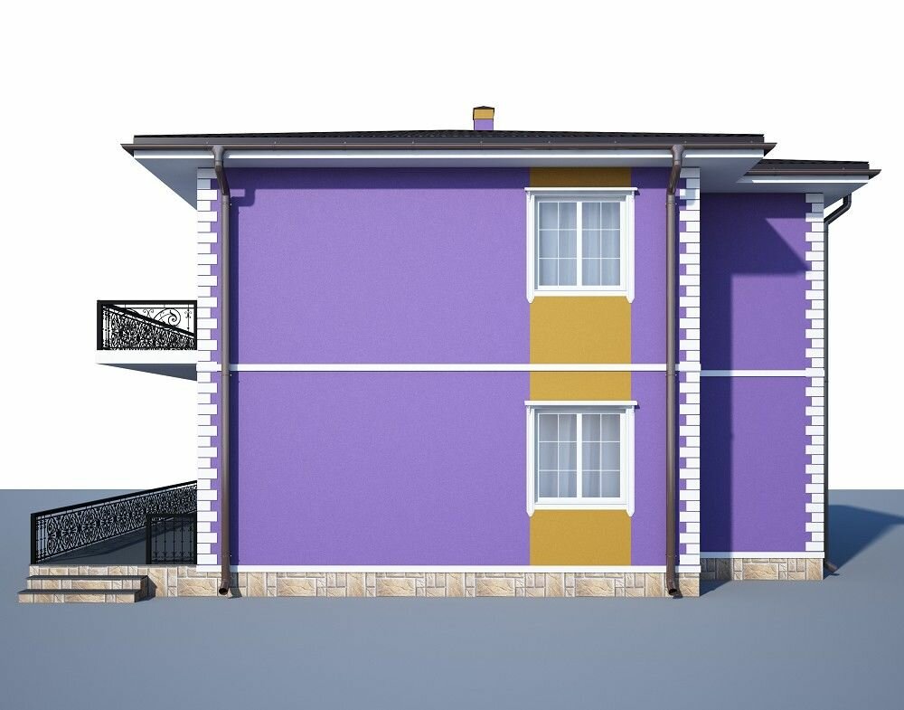 (156м2, 11х10м) Готовый проект двухэтажного дома из газобетона с котельной и террасой - AS-2015-4 - фотография № 6