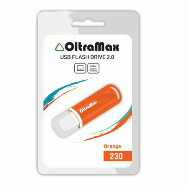 USB Flash Drive 4Gb - OltraMax 230 Orange OM-4GB-230-Orange