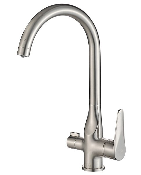 Смеситель для кухни 2в1 Zorg Steel Hammer SH 910 SATIN с подключением к фильтру