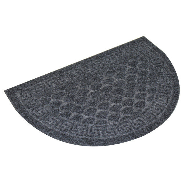 фото Коврик in'loran холл 40х60см полукруглый серый пвх, полиэстр