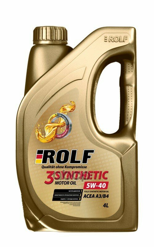 ROLF Масло Rolf 3-Synthetic 5w-40 Acea A3/B4 Пластик 4л