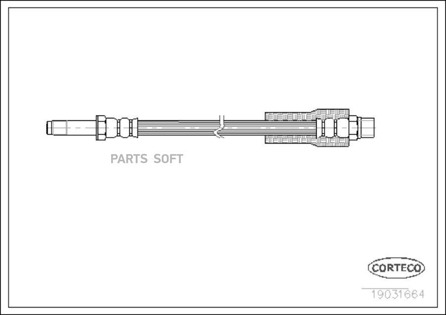 CORTECO 19031664 Тормозной шланг задний [275mm]