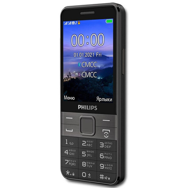 Телефон Philips Xenium E590, SIM+micro SIM, черный