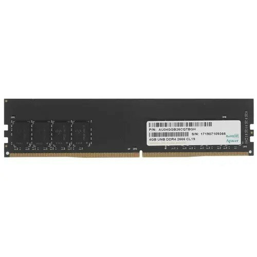 Apacer DDR4 DIMM 4GB EL.04G2V. KNH PC4-21300, 2666MHz