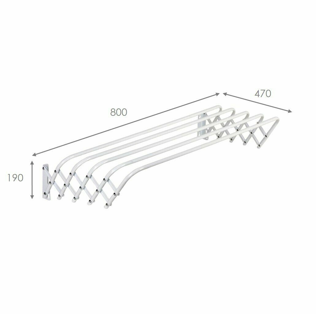 Сушилка для белья настенная Бриз 4м / Раздвижная сушилка для белья, белая - фотография № 2