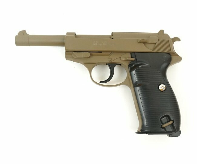 Страйкбольный пистолет Galaxy G.21D Walther P-38 металлический, пружинный