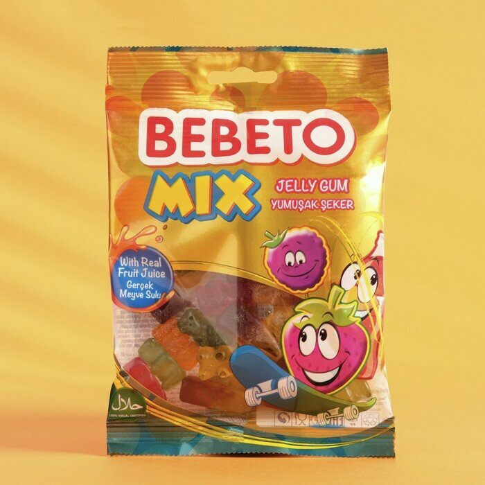 BEBETO Жевательный мармелад BEBETO MIX, 70 г - фотография № 1