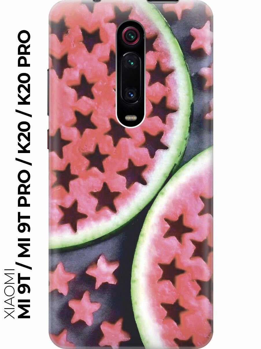 Силиконовый чехол Звездочки из арбуза на Xiaomi Mi 9T / Mi 9T Pro / K20 / K20 Pro / Сяоми Ми 9Т / Ми 9Т Про